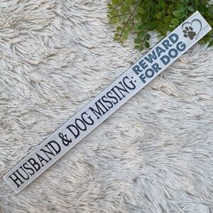 Poor Boy Woodworks Funny Dog Sign Decoration 💗 White